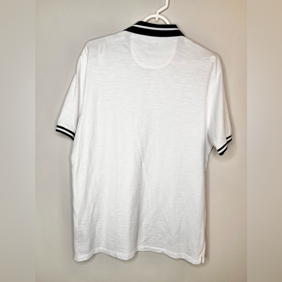 Goodman  Brand Match Point Tipped Slub Short Sleeve Polo Shirt Size Medium - Picture 5 of 6